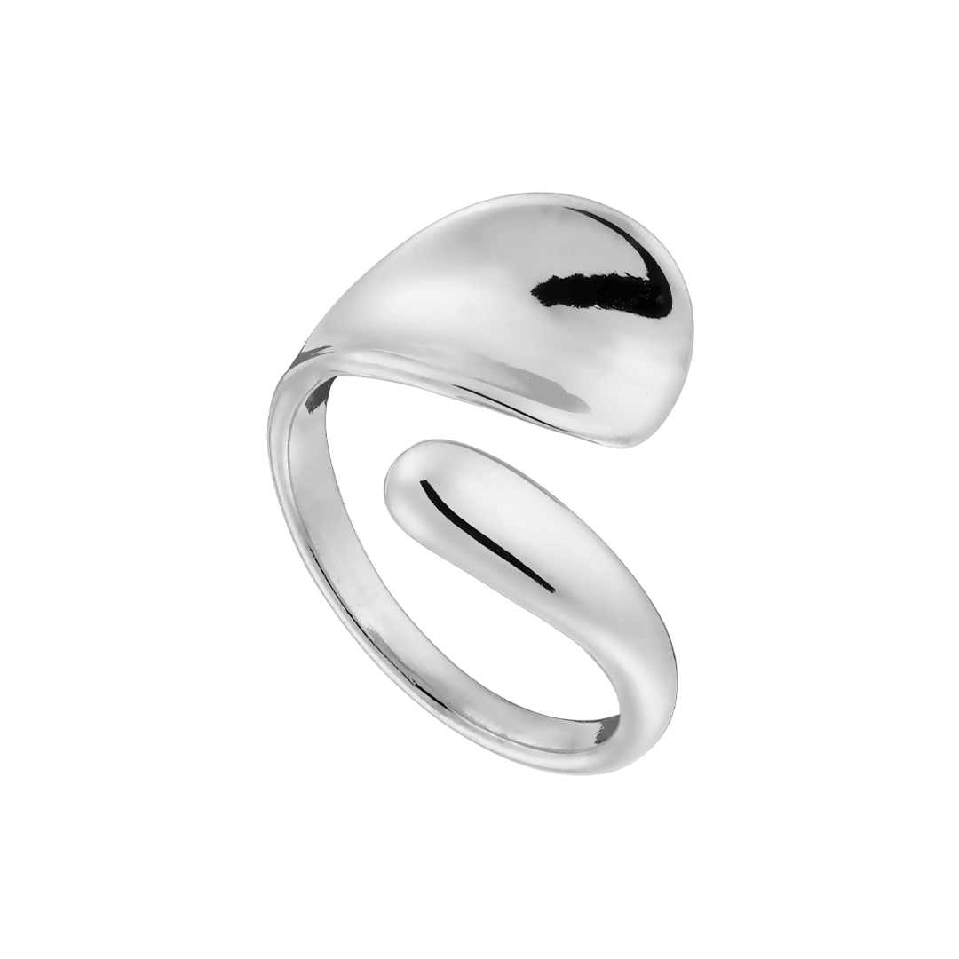 Oxzen γυναικείο δαχτυλίδι από ανοξείδωτο ατσάλι Sculptured Drops