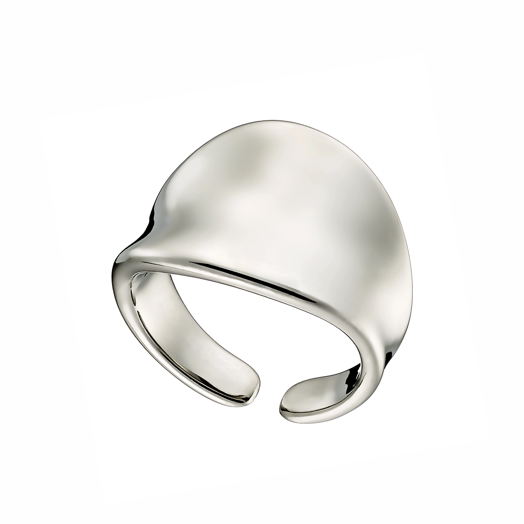 Oxzen γυναικείο δαχτυλίδι από ανοξείδωτο ατσάλι φαρδύ λουστρέ