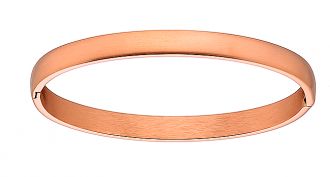 Oxzen χειροπέδα ατσάλινη 316L σε ροζ χρυσό ματ