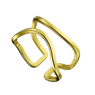 Δαχτυλίδι ατσάλινο 316L σε χρυσό