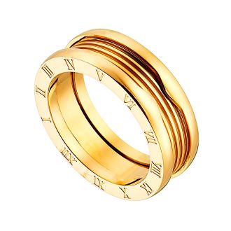 Δαχτυλίδι ατσάλινο σε χρυσό φαρδύ