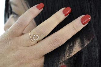 Oxzen δαχτυλίδι ασημένιο 925 σε ροζ χρυσό chevalier free size