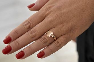 Oxzen δαχτυλίδι ασημένιο 925 σε ροζ χρυσό στρογγυλό free size