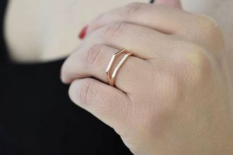 Oxzen δαχτυλίδι ασημένιο 925 σε ροζ χρυσό βέρα με άνοιγμα free size