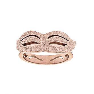 Δαχτυλίδι σεβαλιέ ατσάλι 316L σε ροζ χρυσό μάσκα