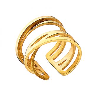 Δαχτυλίδι ατσάλινο 316L σε χρυσό