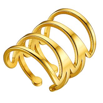 Δαχτυλίδι ατσάλινο 316L σε χρυσό μακρύ