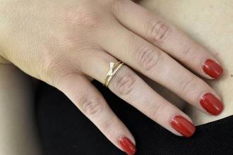 Oxzen δαχτυλίδι ασημένιο 925 σε χρυσό, βέλη με ζιργκόν free size