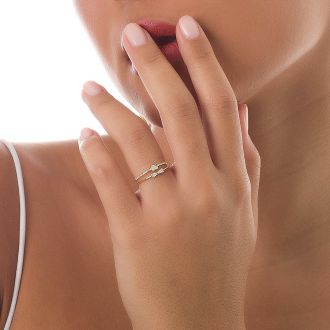 Oxzen δαχτυλίδι ασημένιο 925 σε χρυσό, με καρδούλα και ζιργκόν free size