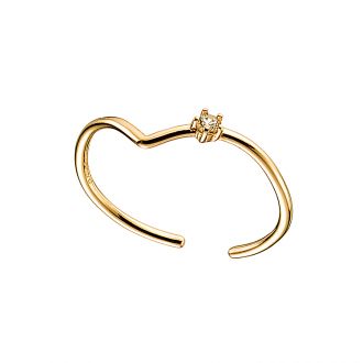 Oxzen δαχτυλίδι ασημένιο 925 σε χρυσό chevalier free size