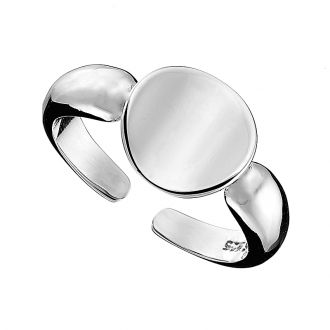 Oxzen δαχτυλίδι ασημένιο 925 επιπλατινωμένο στρογγυλό free size