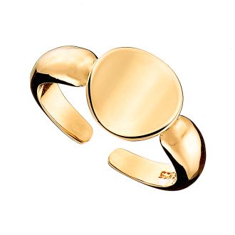 Oxzen δαχτυλίδι ασημένιο 925 σε χρυσό στρογγυλό free size