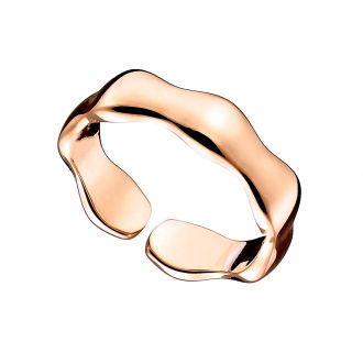 Oxzen δαχτυλίδι ασημένιο 925 σε ροζ χρυσό free size
