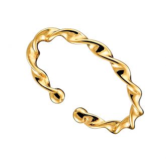 Oxzen δαχτυλίδι ασημένιο 925 σε χρυσό στριφτή βέρα free size