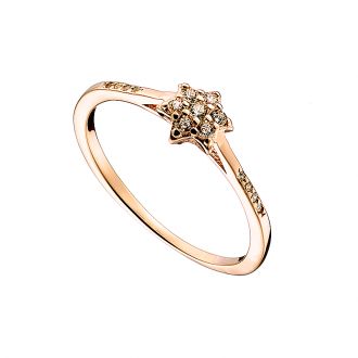 Oxzen δαχτυλίδι ασημένιο 925 σε ροζ χρυσό, μονόπετρο με ζιργκόν