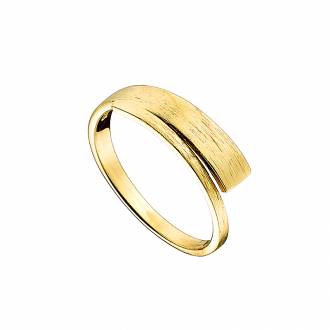Oxzen δαχτυλίδι ασημένιο 925 σε χρυσό, ματ free size