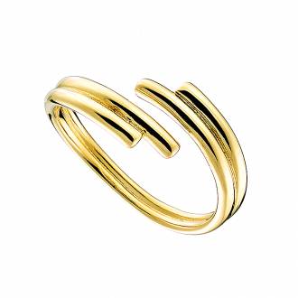 Oxzen δαχτυλίδι ασημένιο 925 σε χρυσό, με ιδιαίτερο σχέδιο, free size