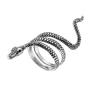 Oxzen δαχτυλίδι ασημένιο αντικέ φίδι
