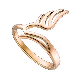 Δαχτυλίδι από ανοξείδωτο ατσάλι σε ροζ χρυσό φτερό